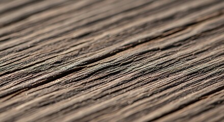 Fototapeta premium Closeup of weathered wooden surface with deep grain and texture