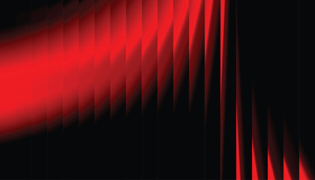 Modern dark tech background with glowing red laser rays and motion blur effect