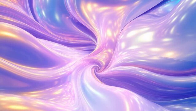 Iridescent Pastel Liquid Vortex Abstract Background