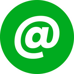 Obraz premium Circular Green Arobase Sign Symbol Vector