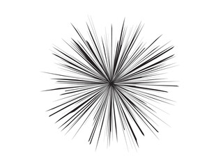Obraz premium Black starburst effect isolated on transparent background