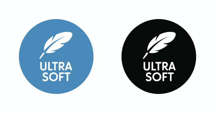 Feather Icon Vector Illustration Featuring Ultra Soft Comfort Symbol Gentle Touch Emblem for Product Packaging Luxury Branding Premium Quality Labels and Care Design
