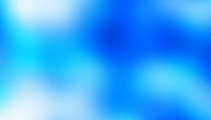 Obraz premium Vibrant deep blue and cyan color gradient abstract background with heavy noise grain texture creating a dynamic moody backdrop for