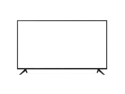 Modern flat screen television isolated on white background