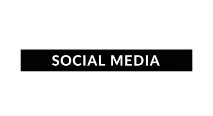 Fototapeta premium Black and White Social Media Text Banner with Bold Font for Digital Communication