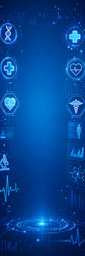Futuristic Digital Medical Technology Background