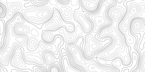 Abstract white topographic map background. Abstract design with seamless pattern with lines topographic map. Topographic Maps can be used as backgrounds for brand projects,  © Noor