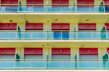 Typical holiday resort apartments and hotel facade in Spain during summer © SergioBPhoto