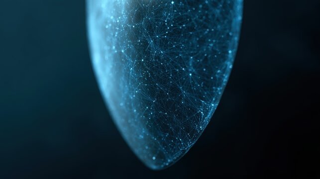 Quantum cryptography shield, digital network, secure data