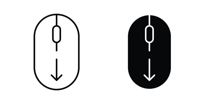 Scroll down computer mouse icon