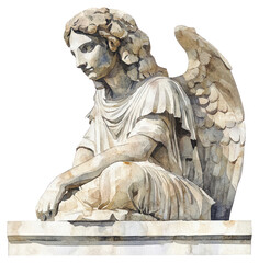 Obraz premium PNG An ancient greek Sphinx statue art sculpture.