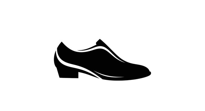 Black Low Heel Womens Shoe.