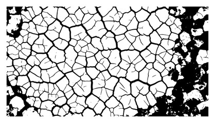 Obraz premium Cracked parched earth texture pattern with dry mud ground surface in grunge style