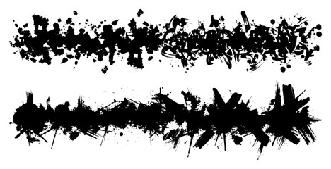 Expressive ink splatters and sharp brushstrokes in abstract street art style © AnimalZOO