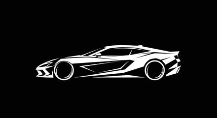 Modern sports car side view. © Muhammad