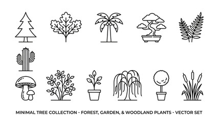 Nature Tree Clipart Collection  Deciduous and Coniferous Forest Elements © SHEIKHMOHAMMAD
