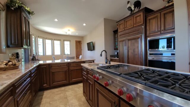 Cozy modern kitchen with warm lighting