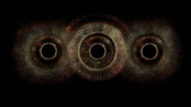 Abstract Mechanical Eyes Motion Graphics Background
