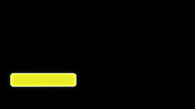 Lower third title bar, minimal rectangle banner animation, black background, smooth sliding motion, empty text space, modern broadcast graphic, logo placement, 4k uhd rgba