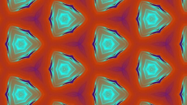 Colorful geometric crystal pattern with flowing abstract motion loop