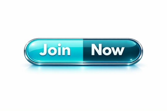Modern pill-shaped join now button with glowing gradient effect