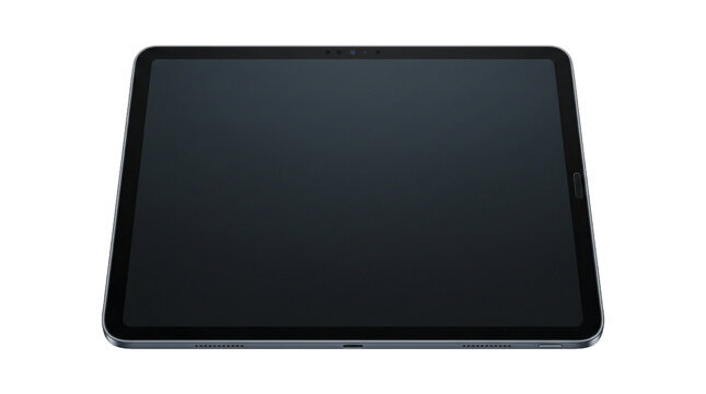 Tablet computer blank display isolated transparent background