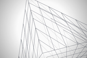 Fototapeta premium Abstract Wire Pyramid Graphic