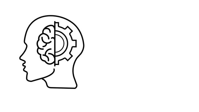 Artificial Intelligence robot brain icon illustration, Machine Learning, and Innovation