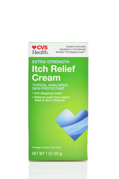 IRVINE, CALIFORNIA - 05 JUNE 2026: A box of CVS Health Extra Strength Itch Relief Cream.