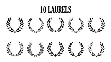 set of 10 laurels vector file © Dini-Pixels