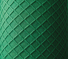 Naklejka premium Green Quilted Diamond Pattern Fabric