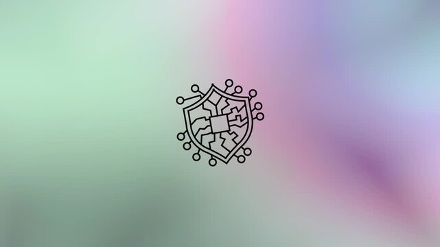Artificial Intelligence shield icon illustration, Machine Learning, and Innovation
