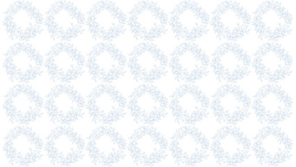 Fototapeta premium Blue floral wreath pattern background
