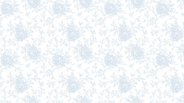 Light blue floral damask background
