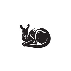kangaroo silhouette, vector kangaroo, marsupial, Australian wildlife, outback animal, joey, pouch,  © Bisma