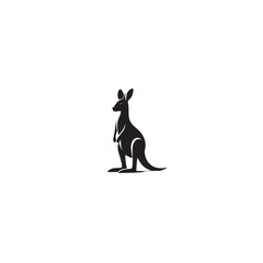 kangaroo silhouette, vector kangaroo, marsupial, Australian wildlife, outback animal, joey, pouch,  © Bisma