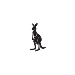 kangaroo silhouette, vector kangaroo, marsupial, Australian wildlife, outback animal, joey, pouch,  © Bisma
