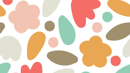 Fototapeta premium Colorful abstract floral shape pattern