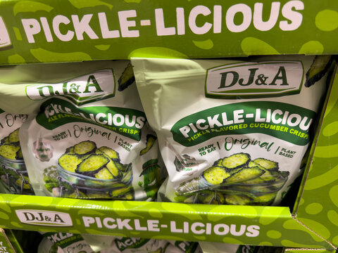 DJ&A Pickle Licious Snack Bags At Costco Wholesale