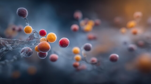 Yeast Cells Multiplying Through Budding in Fermentation Process