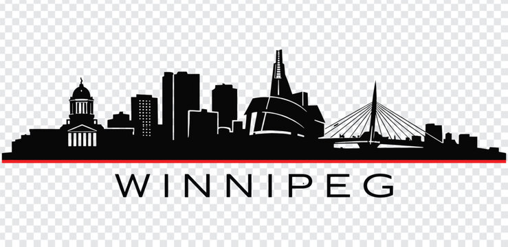 Winnipeg city skyline silhouette