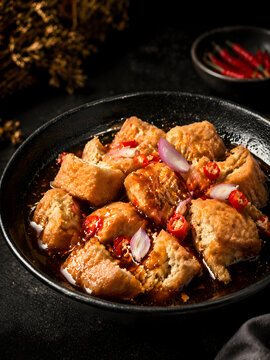 Indonesian traditional food tahu gejrot