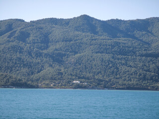 Fototapeta premium The coastline of Thassos island, Greece