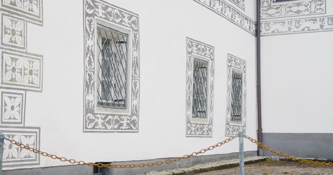 Amonhaus Ground Floor Windows with Chain Barrier, Lunz am See, Austria