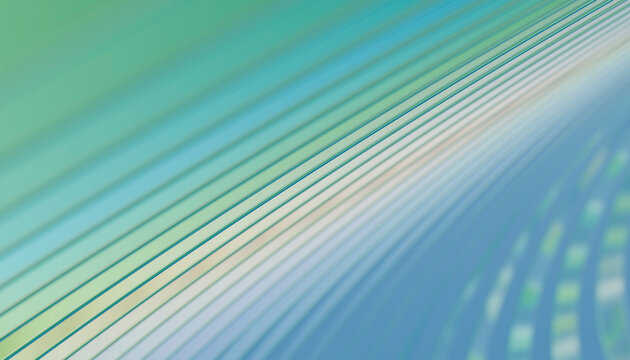 Abstract spiral crystal render with soft blue green lines