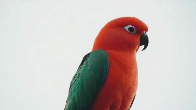 Bright Red Macaw Parrot