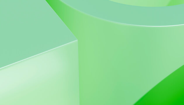 Colorful geometric abstract background with soft green gradient