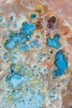 Geothermal steam vents and volcanic abstract background