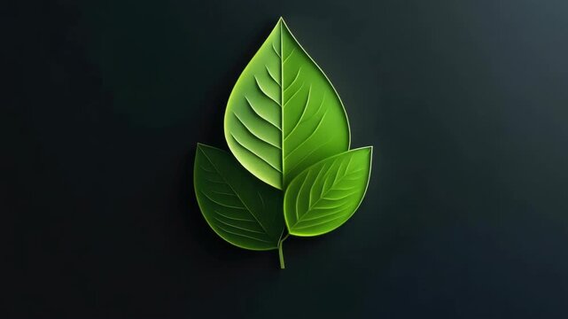 Leaf Logo on Dark Background