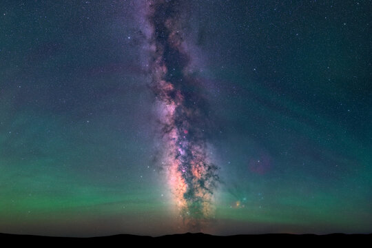 Breathtaking view of the Milky Way in the northern sky
